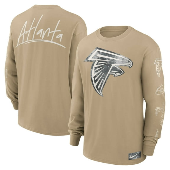 Men's Nike Tan Atlanta Falcons Essential Statement Max90 Long Sleeve T-Shirt