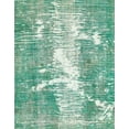 thumbnail image 1 of Ahgly Company Machine Washable Indoor Rectangle Abstract Magic Mint Green Area Rugs, 5' x 8', 1 of 7