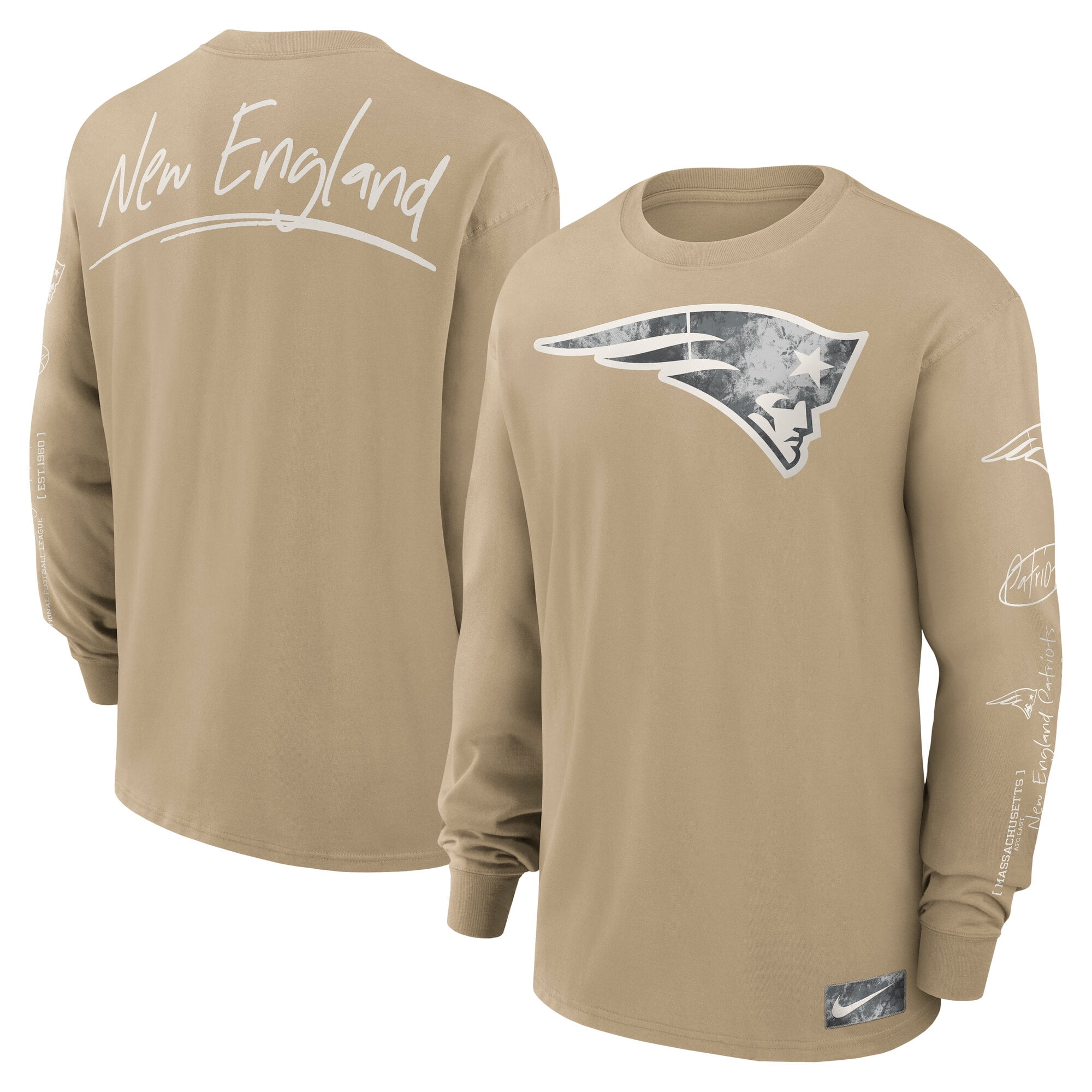 tan nike long sleeve