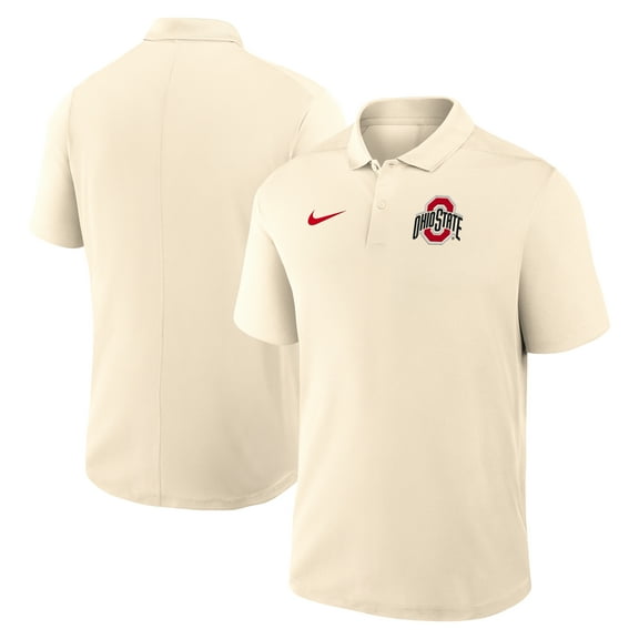 Men's Nike Tan Ohio State Buckeyes Primary Logo Victory Performance Polo