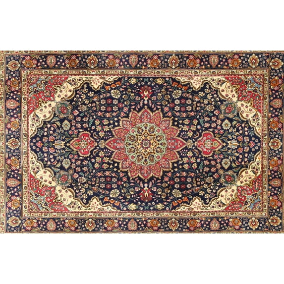 Ahgly Company Machine Washable Indoor Rectangle Traditional Camel Brown Area Rugs, 8' x 10'