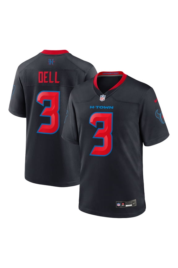 Men's Nike Tank Dell Navy Houston Texans 2nd Alternate Game Jersey