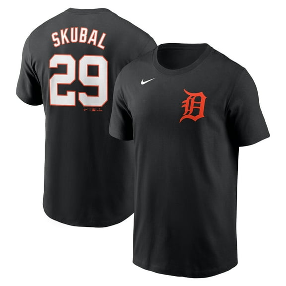 Men's Nike Tarik Skubal Black Detroit Tigers Fuse Name & Number T-Shirt