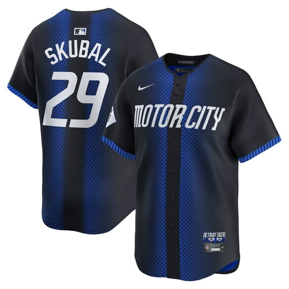 Men's Nike Tarik Skubal Navy Detroit Tigers City Connect Limited Jersey