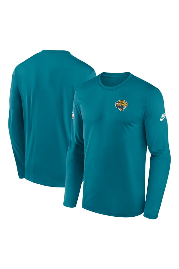 Men's Nike Teal Jacksonville Jaguars Legend Small Logo Dri-FIT Long Sleeve T-Shirt