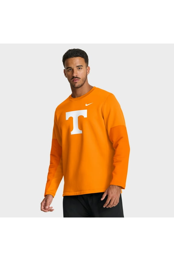 Men's Nike Tennessee Orange Tennessee Volunteers 2025 Sideline Coach Therma-FIT Long Sleeve T-Shirt