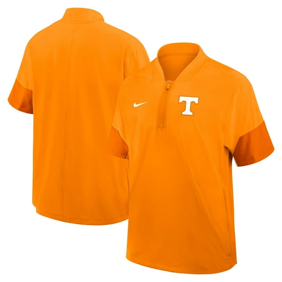 Men's Nike Tennessee Orange Tennessee Volunteers 2025 Sideline Short Sleeve Quarter-Zip Dri-FIT Coach Jacket