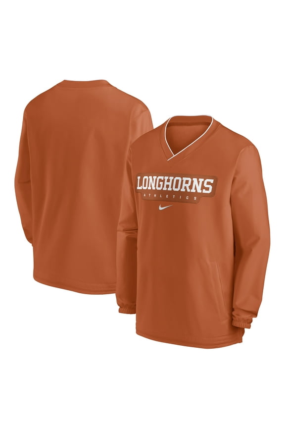 Men's Nike Texas Orange Texas Longhorns 2024 Sideline Pullover Windshirt