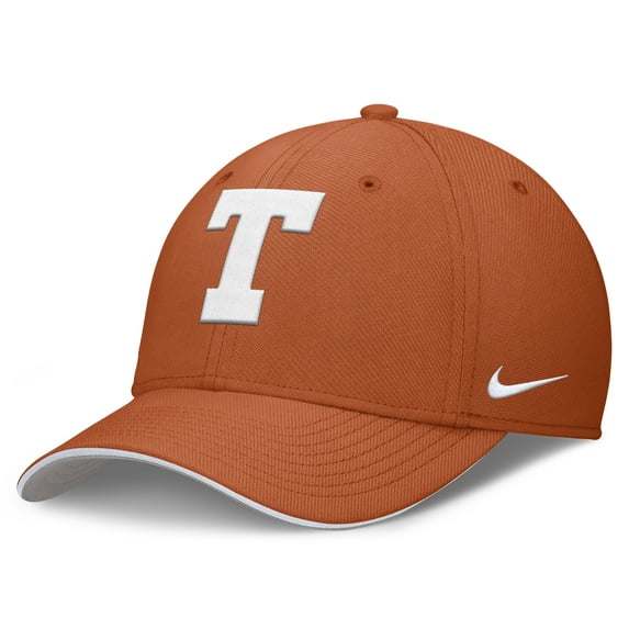 Men's Nike Texas Orange Texas Longhorns 2026 Dugout Coaches Dri-FIT Rise Swoosh Flex Hat
