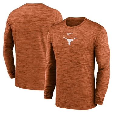 Men's Nike Texas Orange Texas Longhorns 2025 Sideline Velocity Performance Long Sleeve T-Shirt