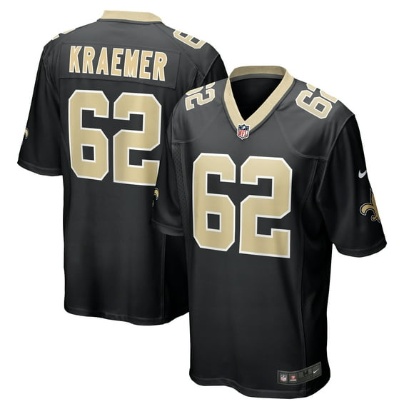 Men's Nike Tommy Kraemer Black New Orleans Saints Team Game Jersey