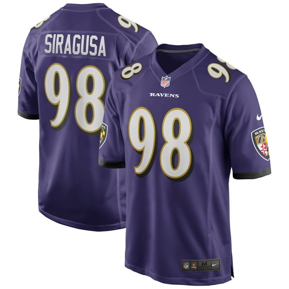 Men's Nike Tony Siragusa Purple Baltimore Ravens Game Retired Player Jersey