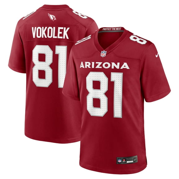 Men's Nike Travis Vokolek Cardinal Arizona Cardinals Team Game Jersey