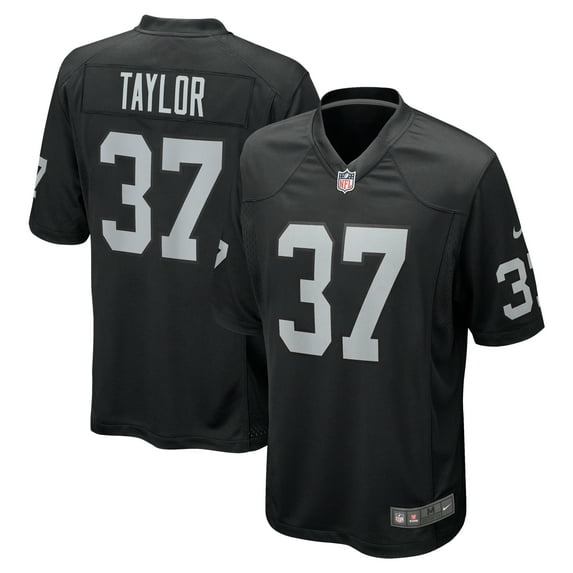 Men's Nike Trey Taylor Black Las Vegas Raiders Team Game Jersey