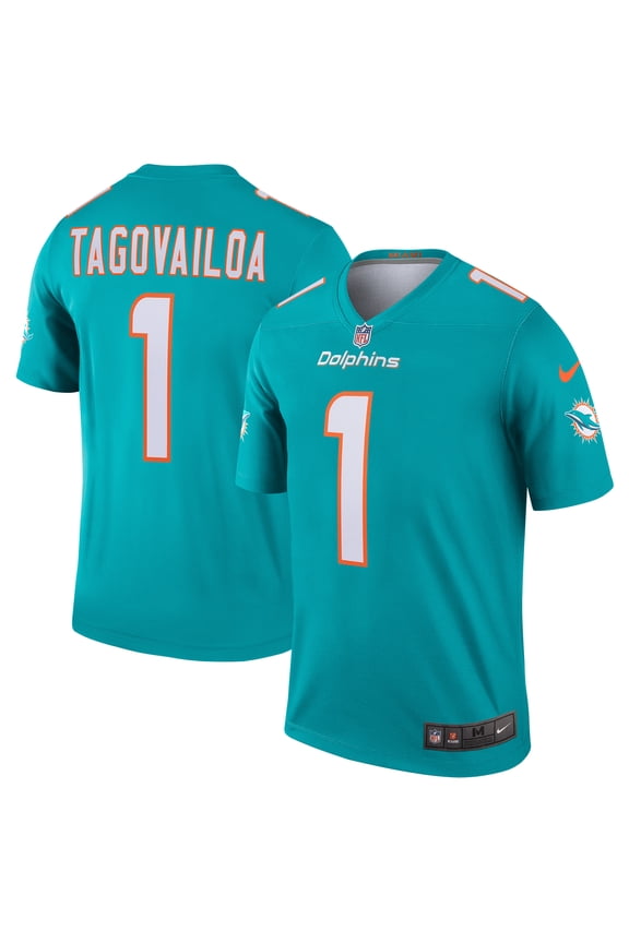 Men's Nike Tua Tagovailoa Aqua Miami Dolphins Legend Player Performance Top