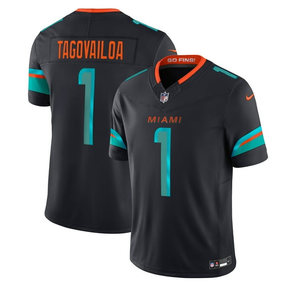 Men's Nike Tua Tagovailoa Pitch Blue Miami Dolphins 2025 Rivalries Collection Limited Jersey