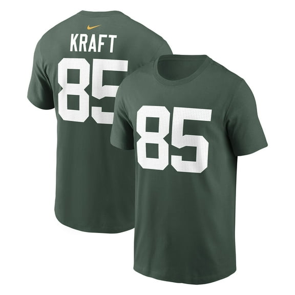 Men's Nike Tucker Kraft Green Green Bay Packers Player Name & Number T-Shirt
