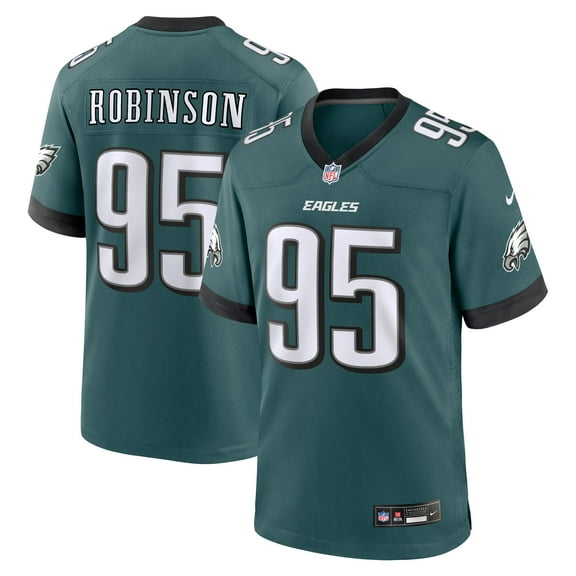 Men's Nike Ty Robinson Midnight Green Philadelphia Eagles Team Game Jersey