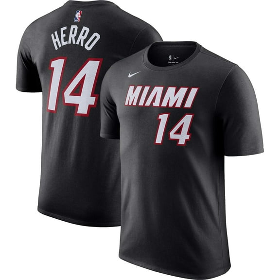 Men's Nike Tyler Herro Black Miami Heat Icon 2022/23 Name & Number T-Shirt