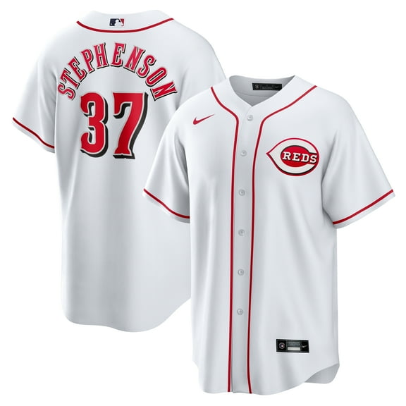 Men's Nike Tyler Stephenson White Cincinnati Reds Home Replica Jersey