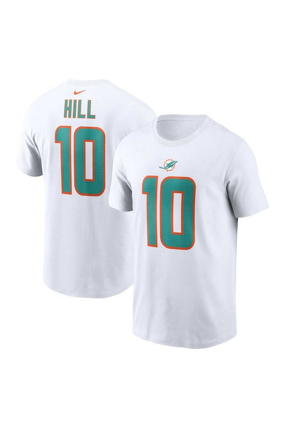 Men's Nike Tyreek Hill  White Miami Dolphins  Player Name & Number T-Shirt