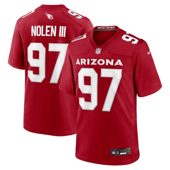 Men's Nike Walter Nolen Cardinal Arizona Cardinals 2025 NFL Draft First Round Pick Game Jersey