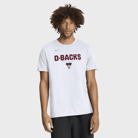 Men's Nike White Arizona Diamondbacks Bold Team Name T-Shirt