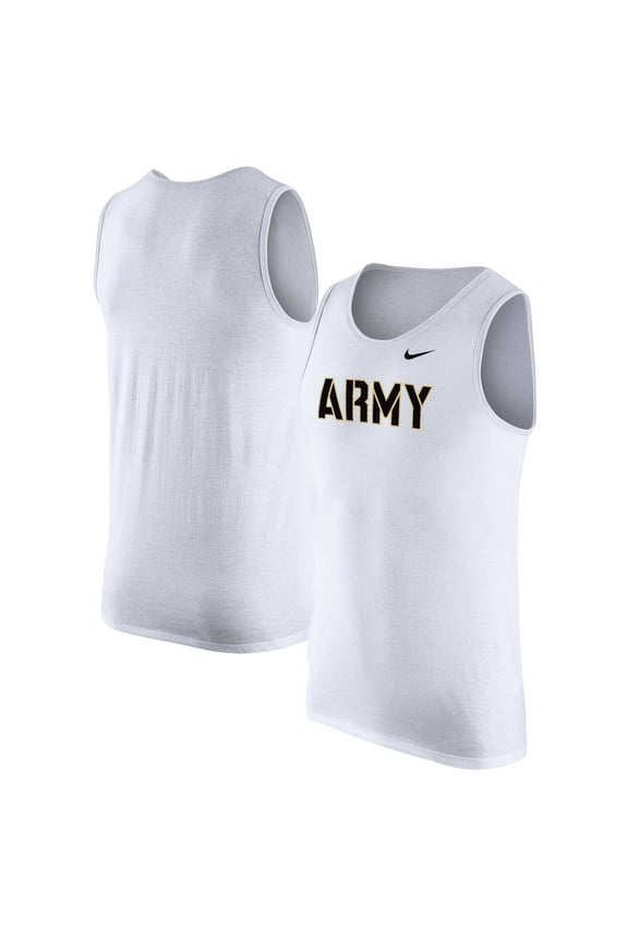 Men's Nike White Army Black Knights Tank Top