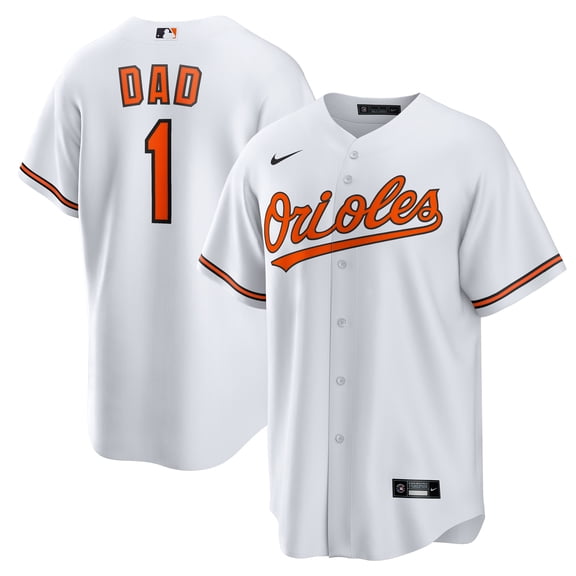 Men's-Nike White Baltimore Orioles #1 Dad Home Replica Jersey