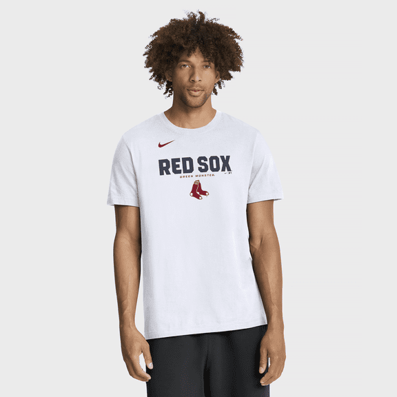 Men's Nike White Boston Red Sox Bold Team Name T-Shirt