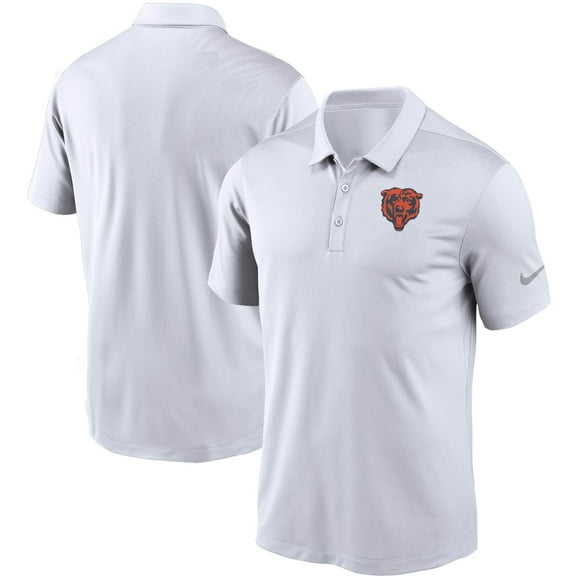 Men's Nike White Chicago Bears Fan Gear Franchise Heat-Sealed Graphic Team Polo