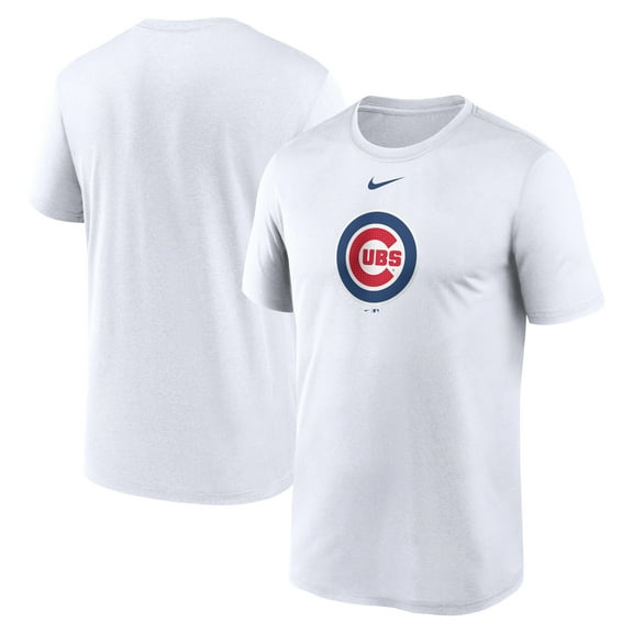 Men's Nike  White Chicago Cubs Legend Fuse Large Logo Dri-FIT T-Shirt