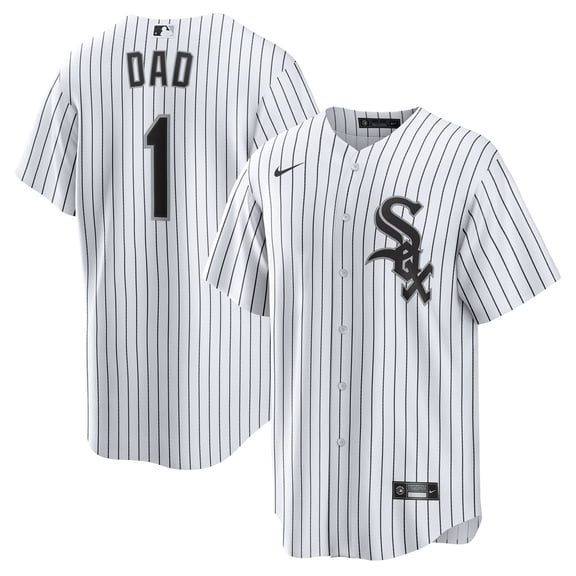 Men's-Nike White Chicago White Sox #1 Dad Home Replica Jersey