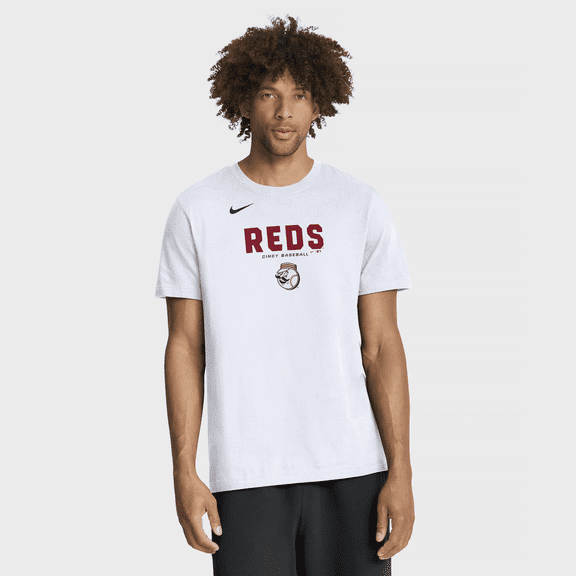 Men's Nike White Cincinnati Reds Bold Team Name T-Shirt