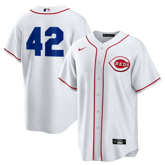 Men's Nike White Cincinnati Reds Home  2025 Jackie Robinson Day Replica Jersey