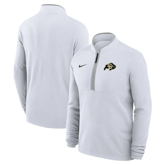 Men's Nike White Colorado Buffaloes Coaches Courtside Basketball Victory Performance Quarter-Zip Top