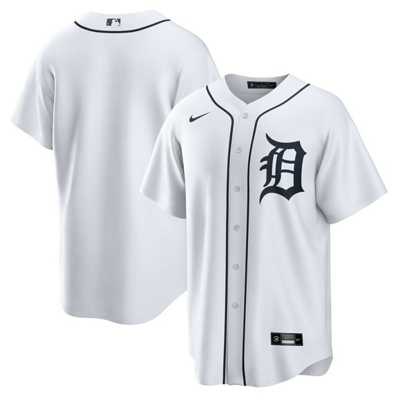Men's Nike White Detroit Tigers Home Replica Team Jersey