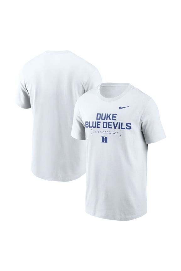 Men's Nike White Duke Blue Devils 2025 Courtside Basketball Performance T-Shirt