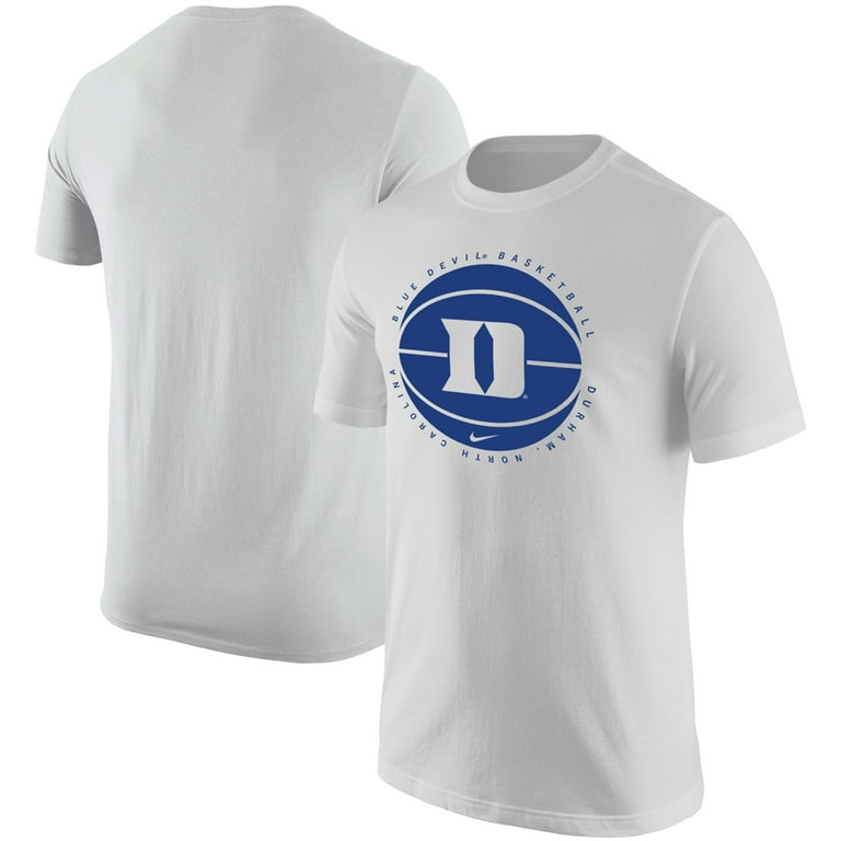 Men s Nike White Duke Blue Devils Basketball Logo T Shirt Walmart