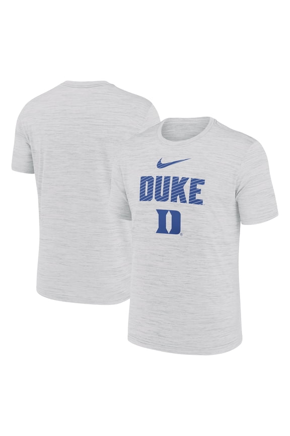 Men's Nike White Duke Blue Devils Campus Slant Velocity Performance T-Shirt