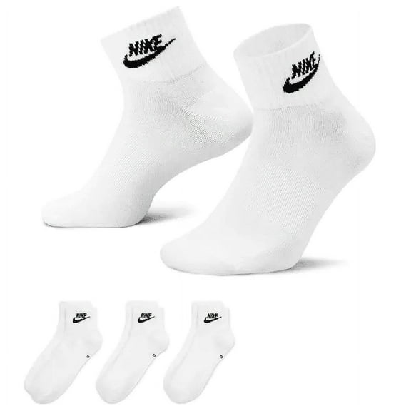 Men's Nike 3-Pack Everyday Essential Ankle Socks Color: White Size: 8-12