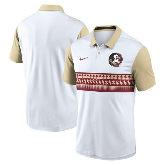 Men's Nike White Florida State Seminoles Campus Pattern Vapor Dri-FIT Polo
