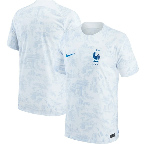 Men's Nike White France National Team 2022/23 Away Breathe Stadium Replica Blank Jersey