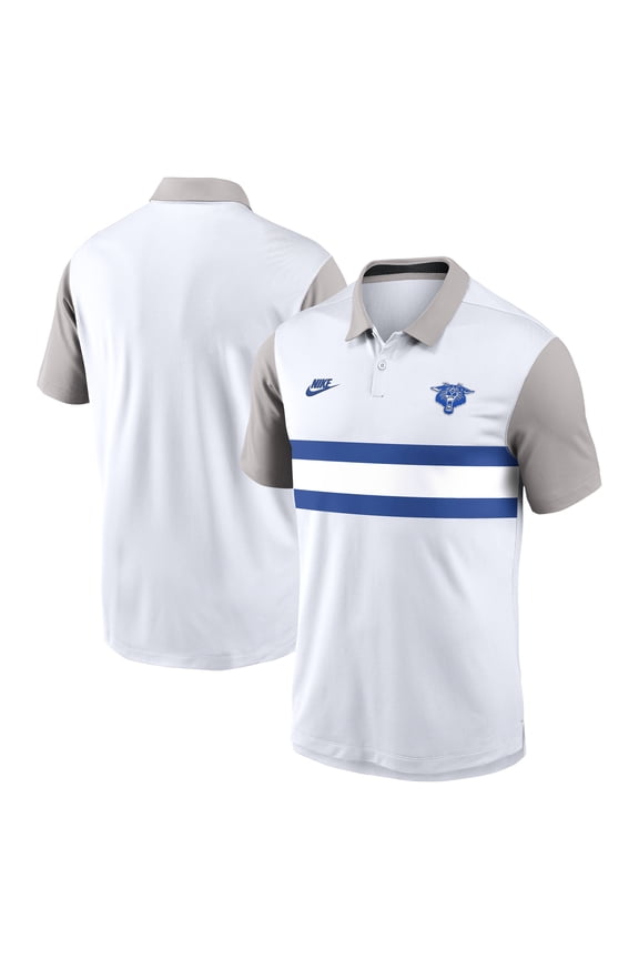 Men's Nike White/Gray Kentucky Wildcats Athletic Prep Legacy Logo Vapor Dri-FIT Polo