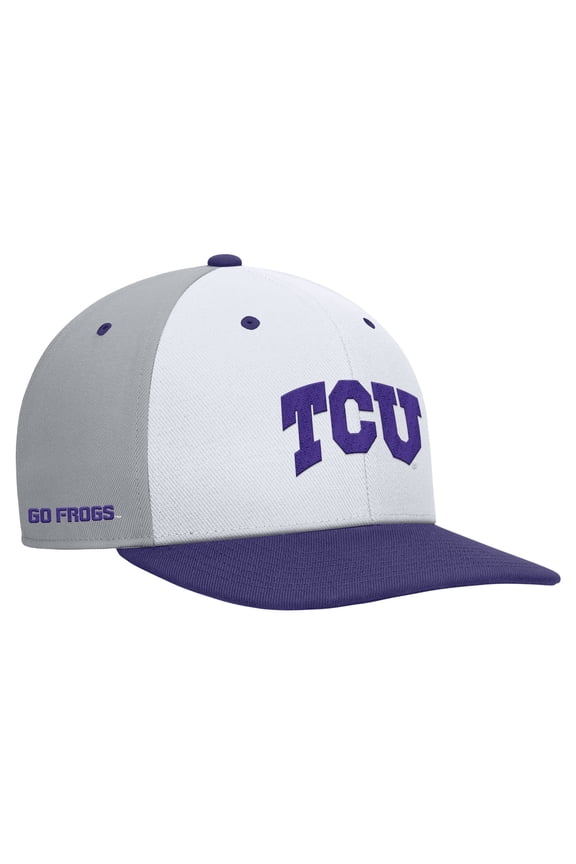 Men's Nike White/Gray TCU Horned Frogs Pro Performance Snapback Hat