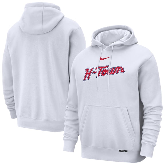 Men's Nike White Houston Rockets 2025/26 City Edition Essential Remix Club Hoodie