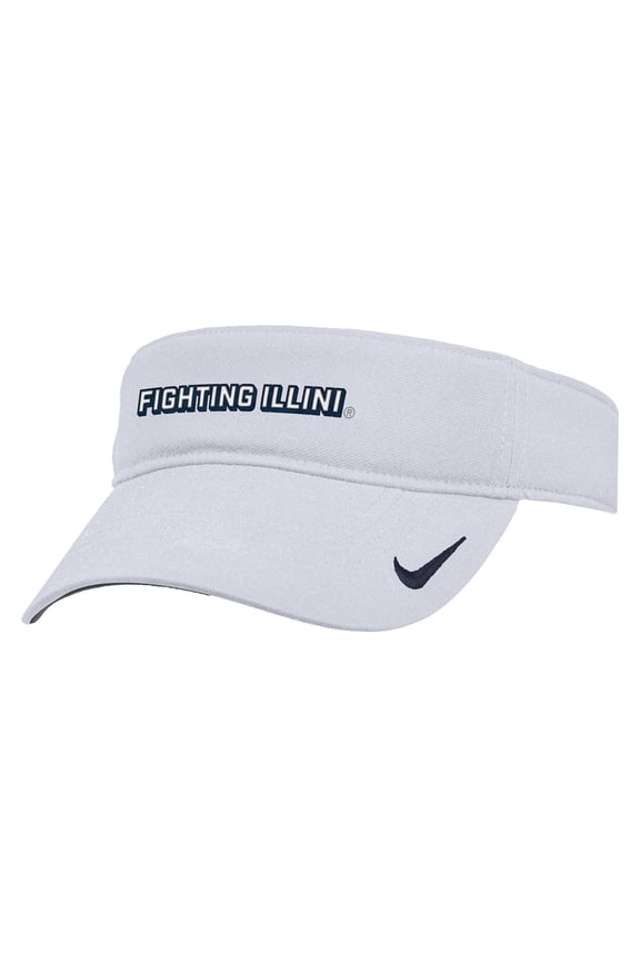 Men's Nike White Illinois Fighting Illini 2025 On-Field Ace Performance Adjustable Visor