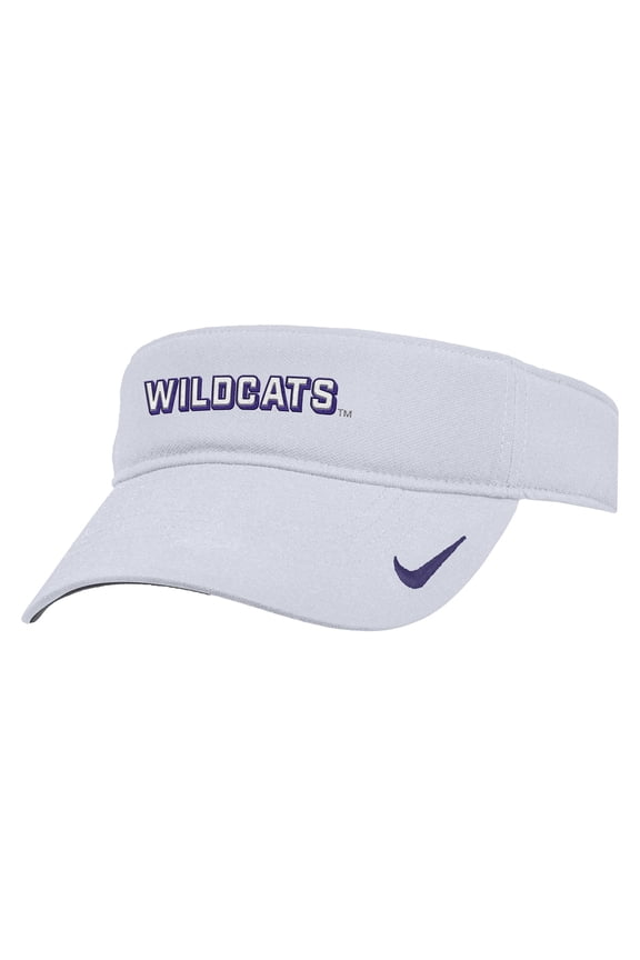 Men's Nike White Kansas State Wildcats 2025 On-Field Ace Performance Adjustable Visor