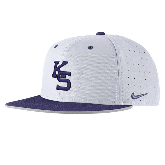 Men's Nike White Kansas State Wildcats 2025-On-Field True Performance Baseball Fitted Hat