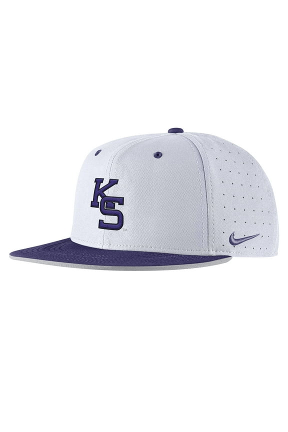 Men's Nike White Kansas State Wildcats 2025-On-Field True Performance Baseball Fitted Hat
